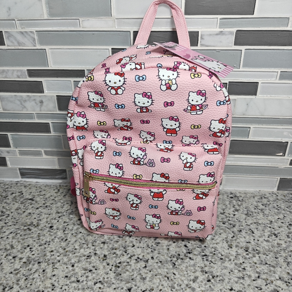 Hello Kitty Mini Backpack By Fast Forward (Pink, bow print) - Picture 6 of 6